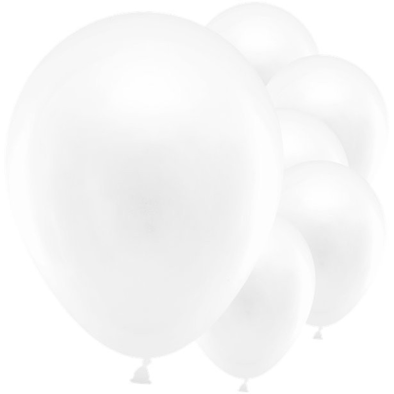 10 party hit metallic balloons white 30cm
