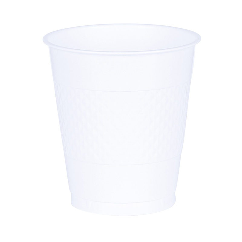 10 plastic cups Mila white 355ml