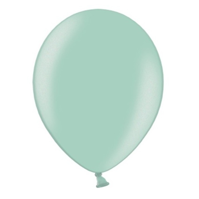 100 balloons metallic mint turquoise 36cm