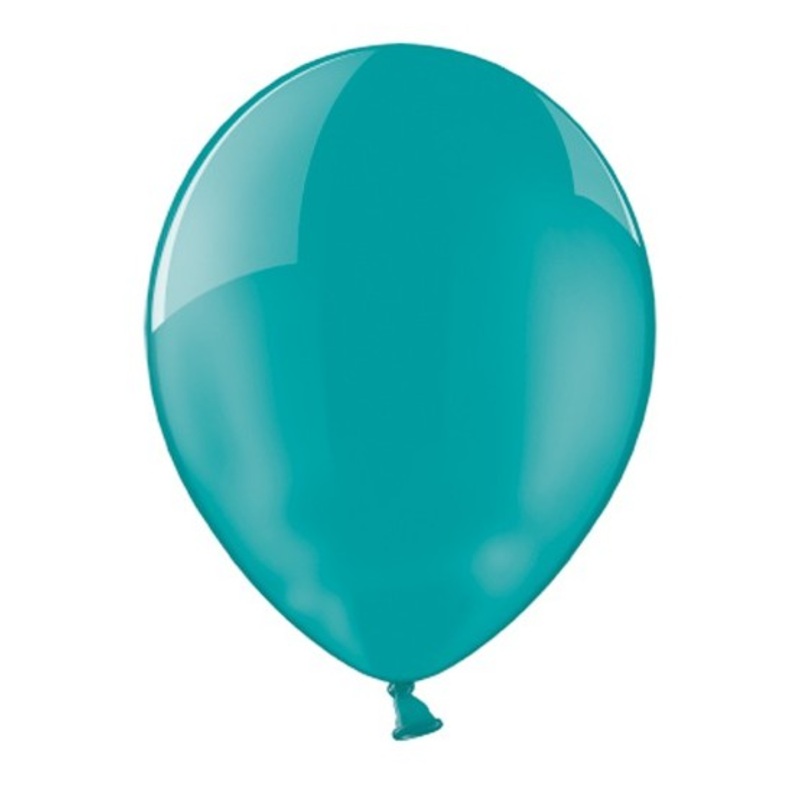 100 Crystal Teal Balloons 36cm