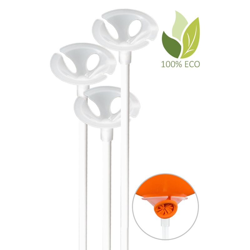 100 eco balloon sticks 29cm