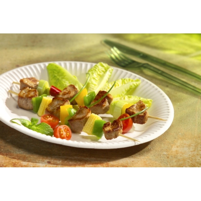 100 FSC paper plates Scarlatti white 23cm