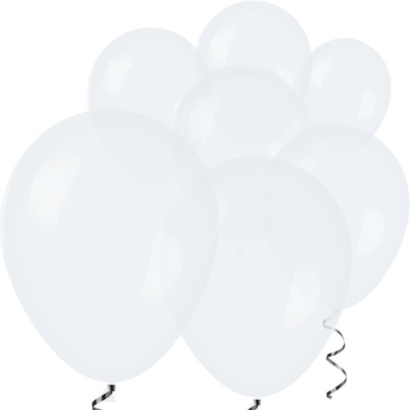 100 mini latex balloons white 12.7cm