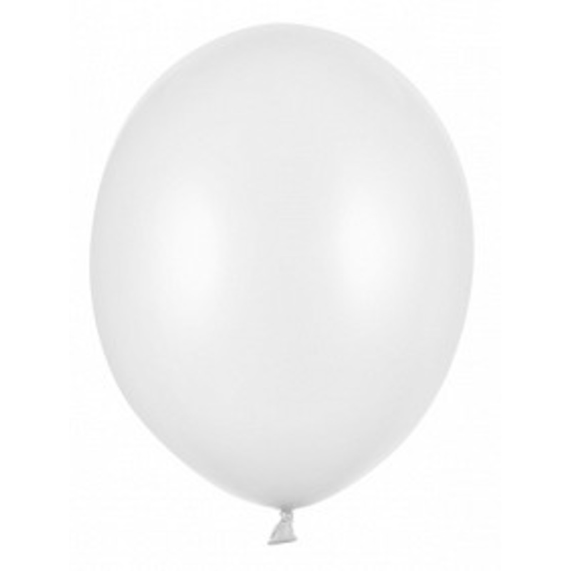 100 Partystar metallic balloons white 12cm