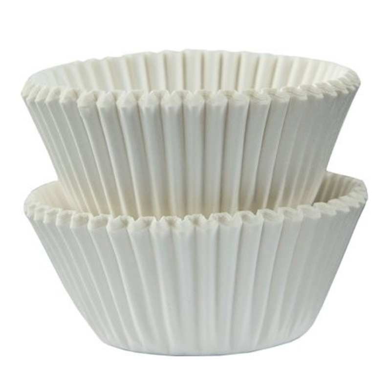 100 white praline cases 3cm