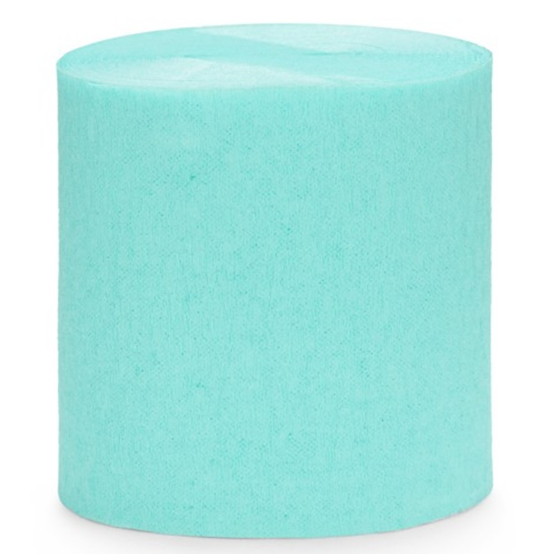 10m crepe paper turquoise 4-part