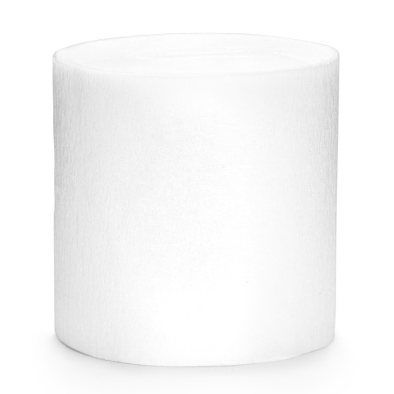 10m white crepe paper, 4 parts