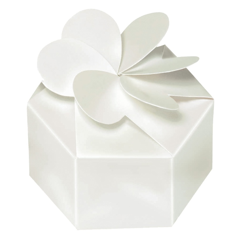 12 white gift boxes Perla