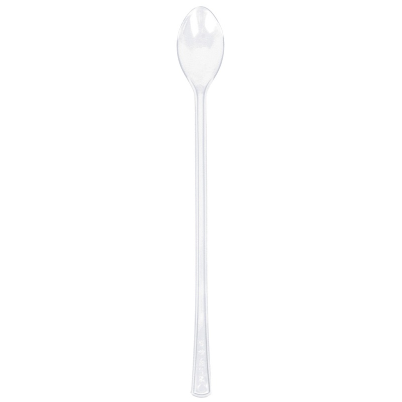20 transparent latte macchiato spoons 15.6cm