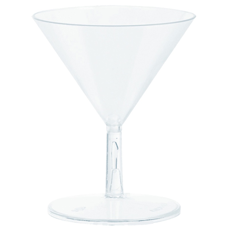 20 transparent martini glasses 59ml