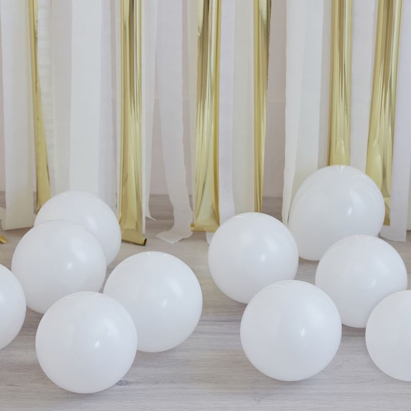 40 eco latex balloons white