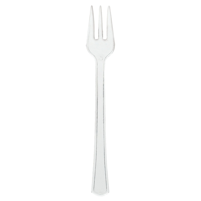 40 transparent cake forks 10.4cm