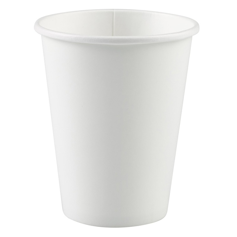 8 Paper Cups Mila White 266ml