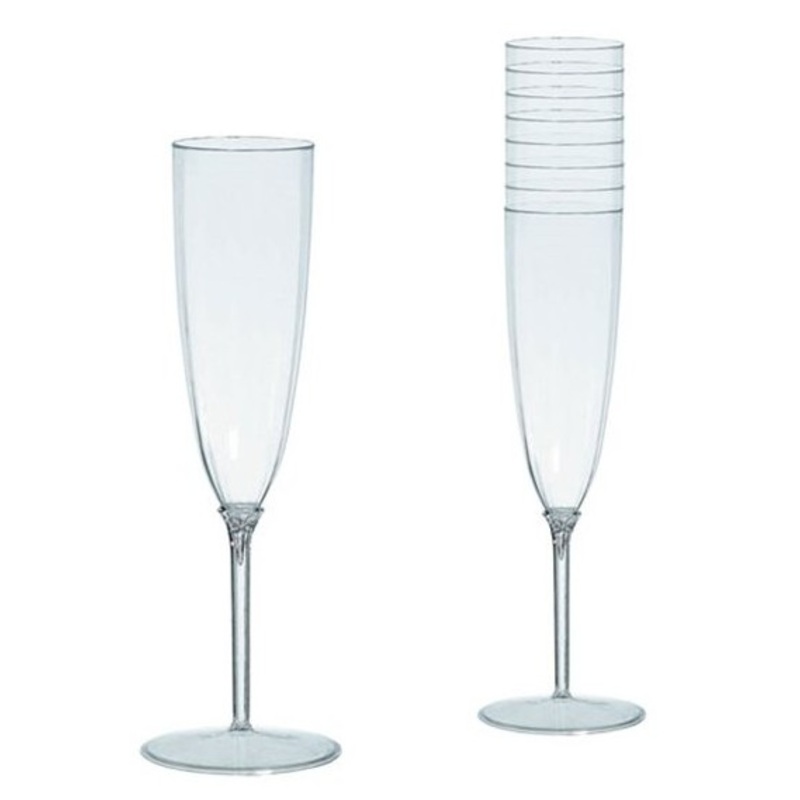 8 plastic champagne glasses Cin Cin 142ml