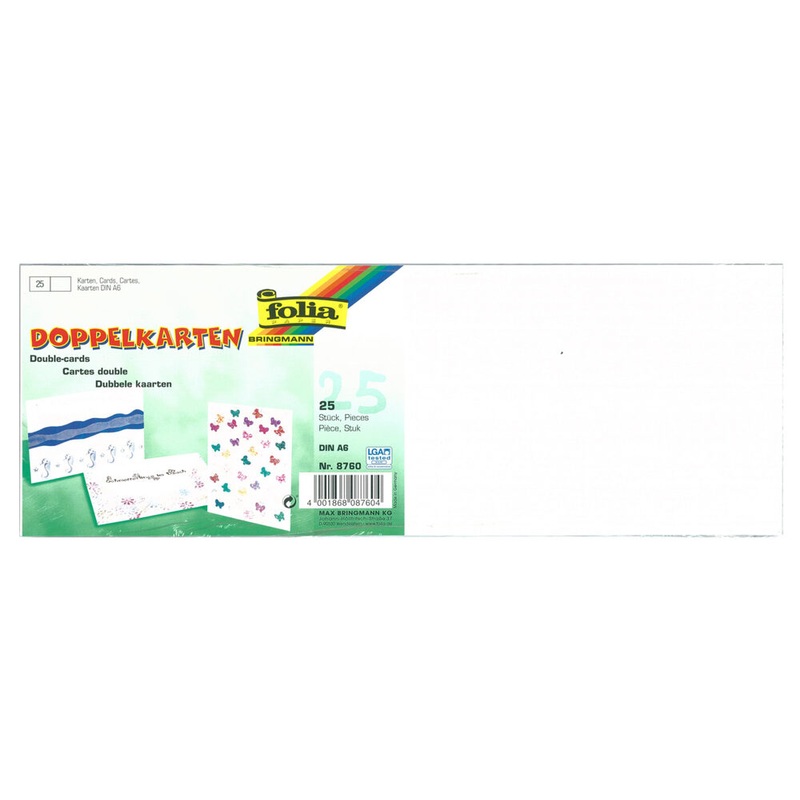Briefkarten doppelt quer wei DIN A6 25 Stck