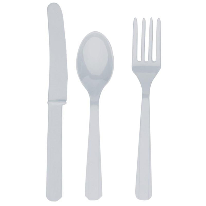 Cutlery set, 24 pieces, transparent