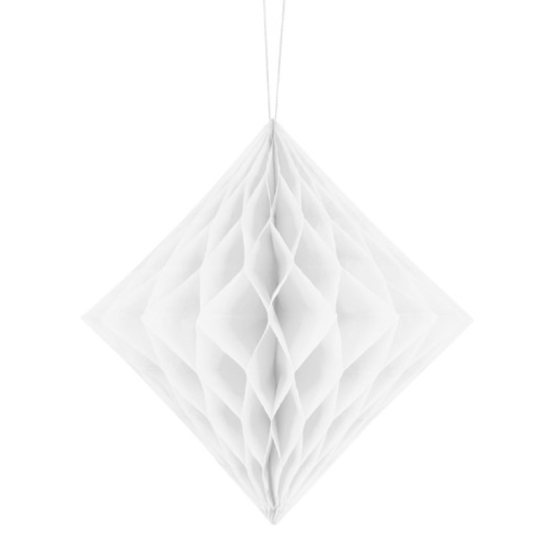 Diamond honeycomb ball white 20cm