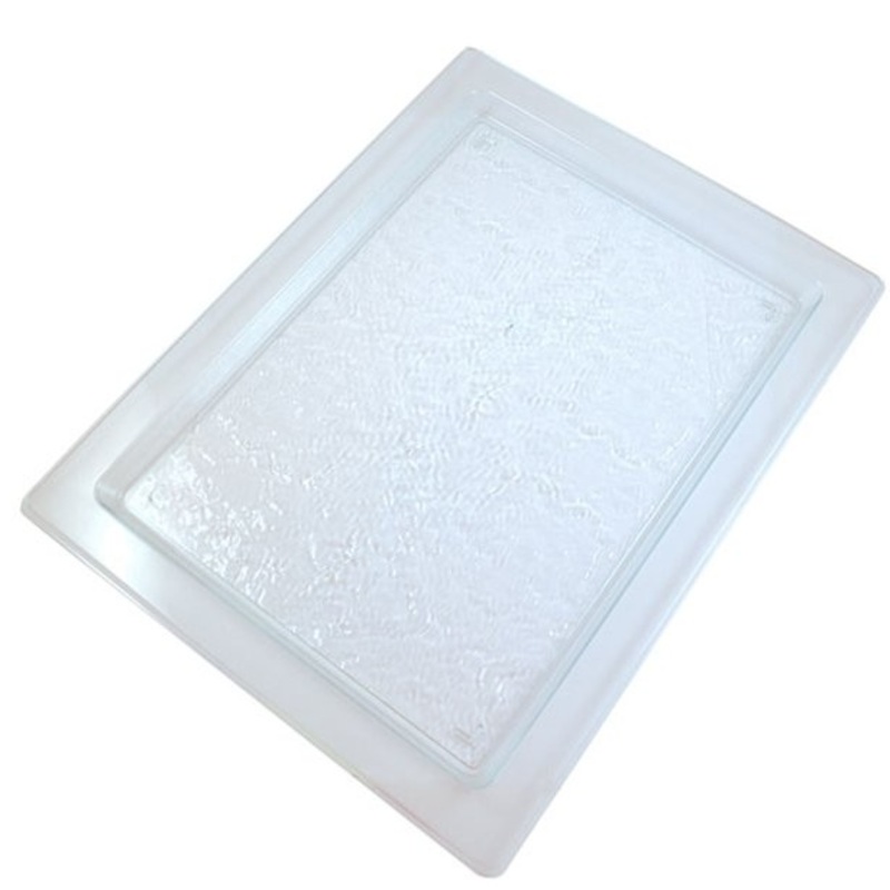 Glass look serving plate 42cm