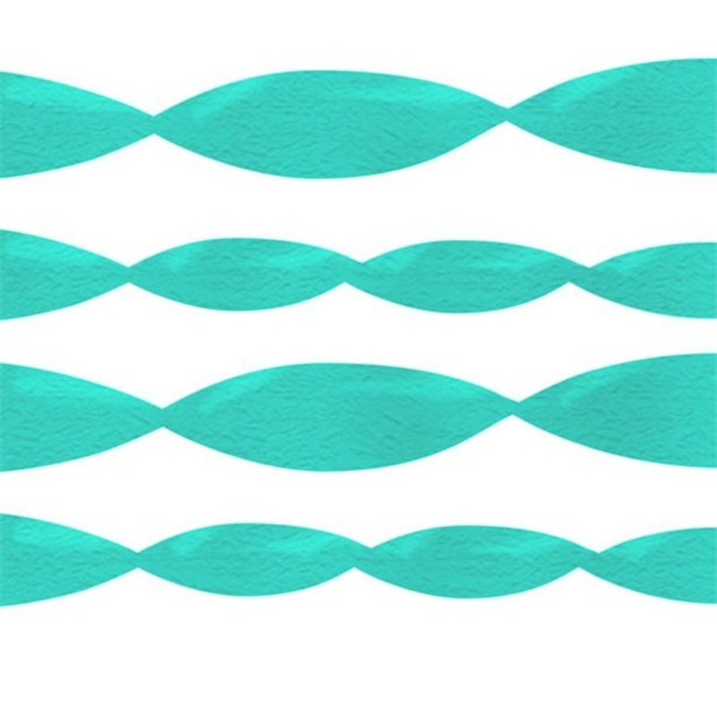 Jumbo crepe streamer turquoise 152m