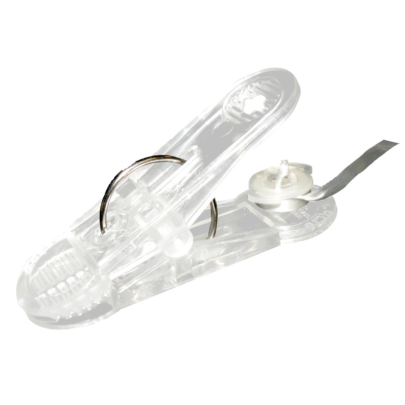 Plastic clip balloon weight transparent 16g