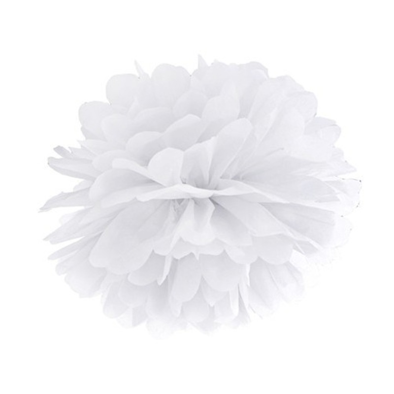 Pompon Romy white 25cm