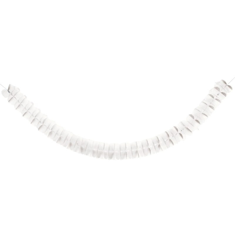 Ruched garland Norma white 3m