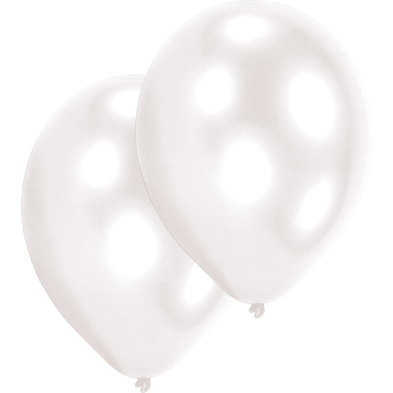Set of 10 balloons white 25 cm