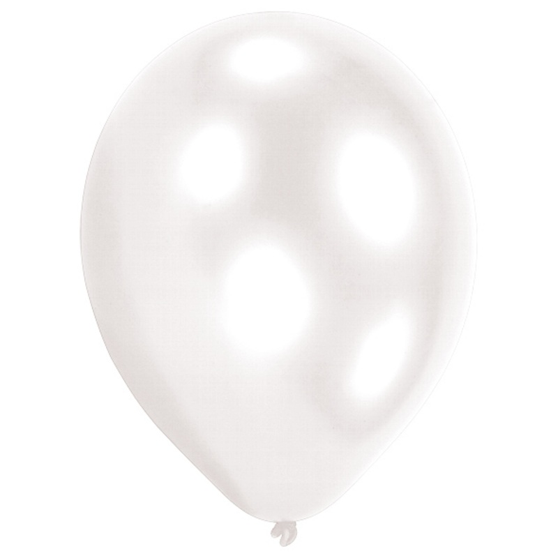 Set of 50 white balloons 27.5 cm