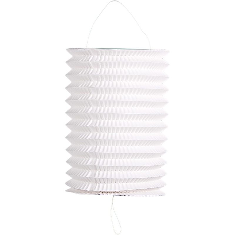 Set of 6 white lanterns 16cm