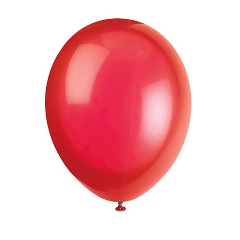 10 red latex balloons 30cm