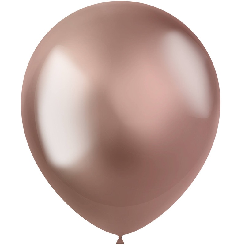10 Shiny Star balloons rose gold 33cm