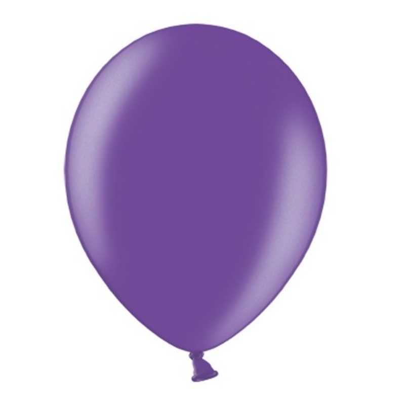 100 balloons metallic purple 12cm