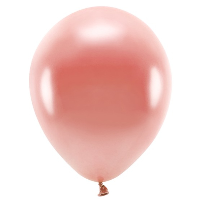 100 eco metallic balloons rose gold 30cm