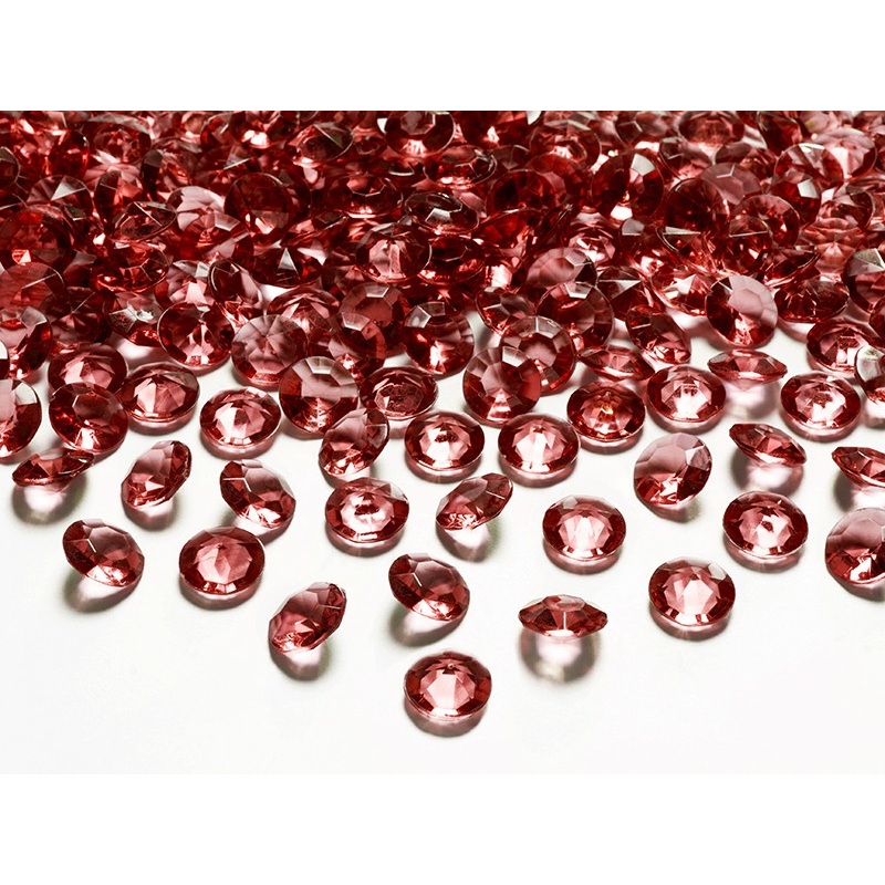 100 scattered diamonds wine-red 1.2cm