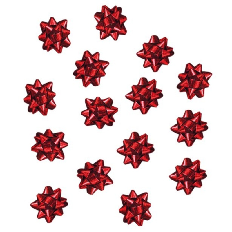 16 red gift ribbons