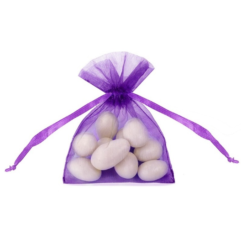 20 organza bags Claire purple 10cm