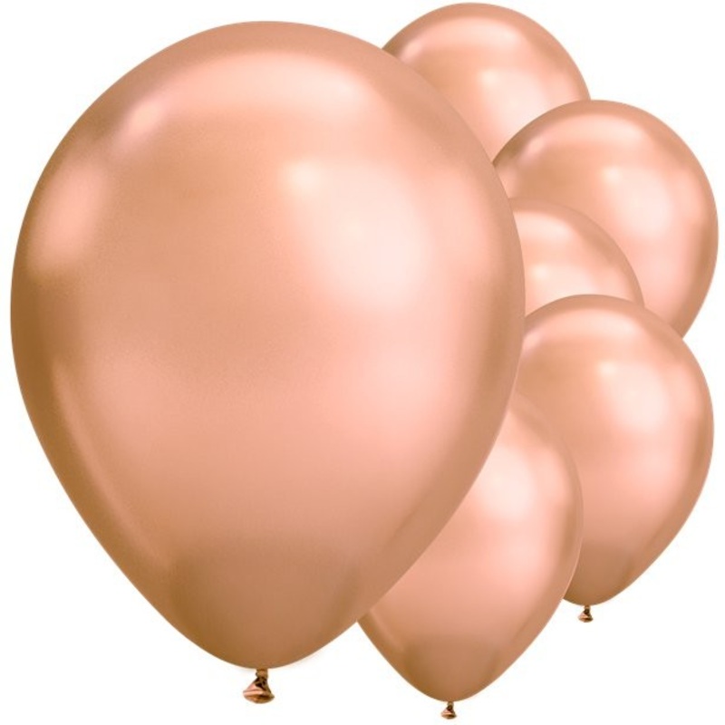25 latex balloons rose gold 28cm