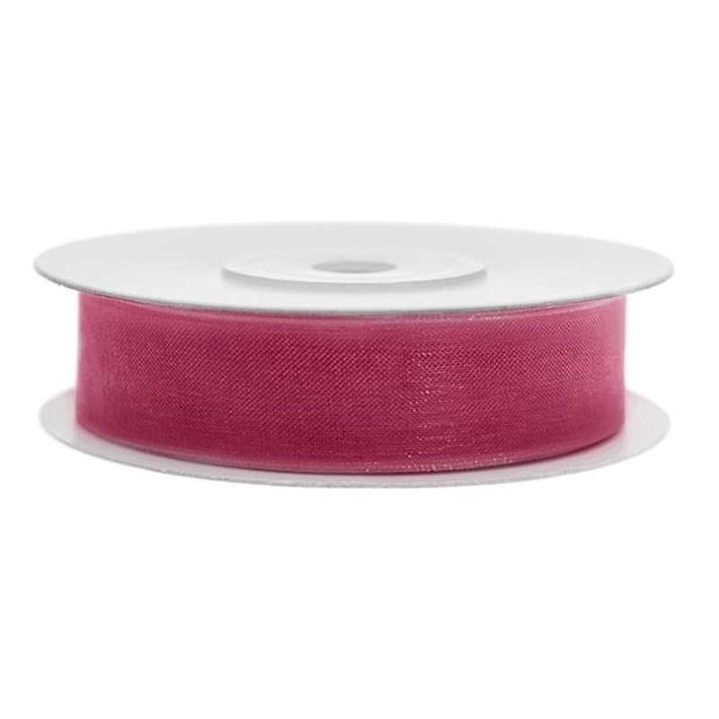 25m ribbon in raspberry red