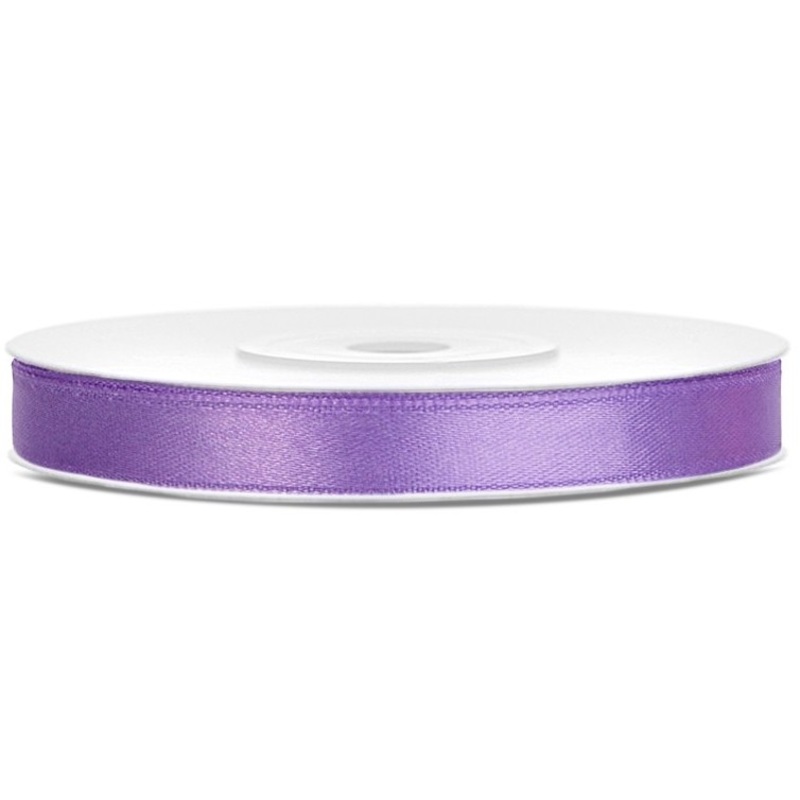 25m satin ribbon lilac 6mm wide