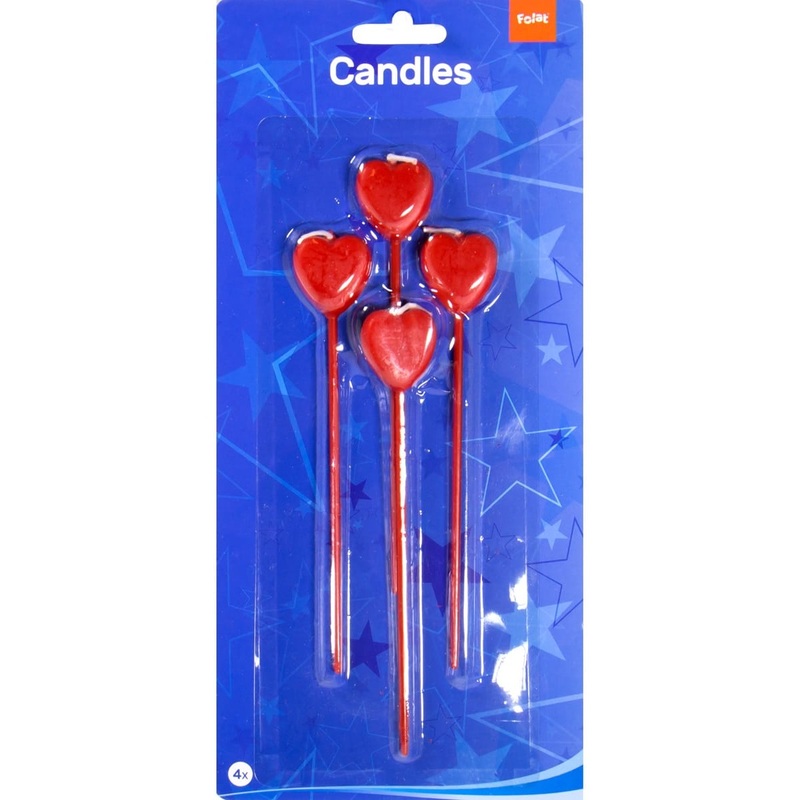 4 heart cake candles Eternal love