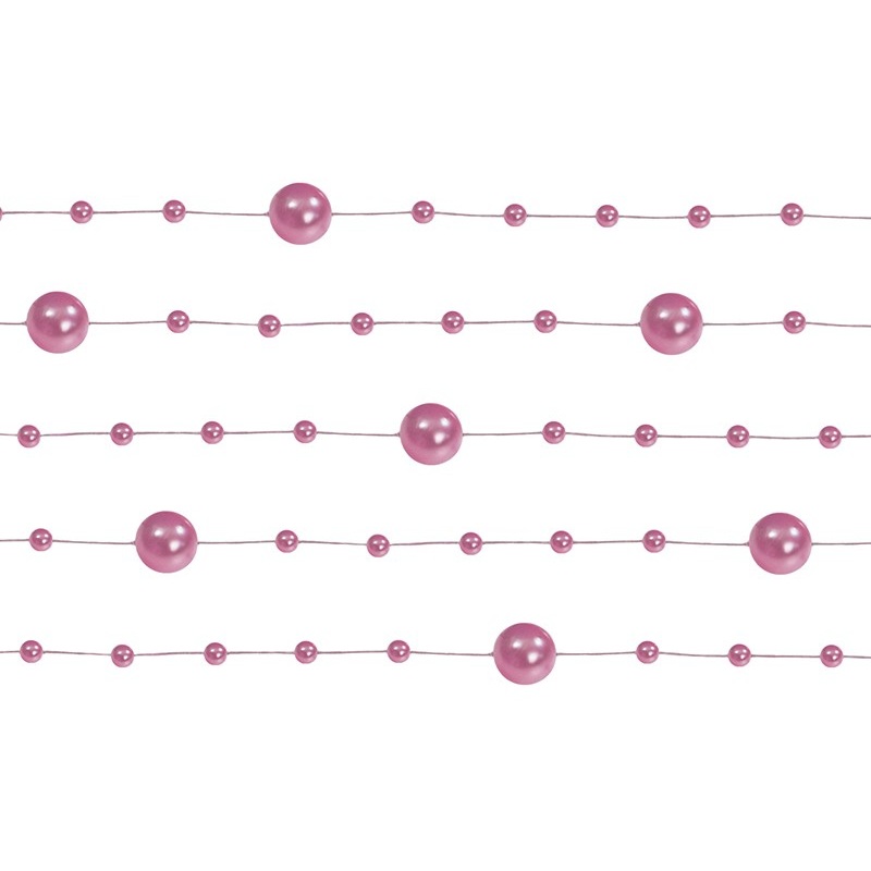 5 pearl garlands Sissi fuchsia 1.3m
