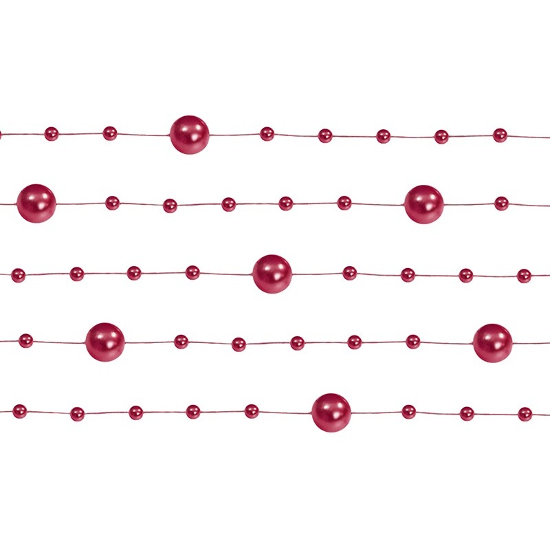 5 pearl garlands Sissi red 1.3m