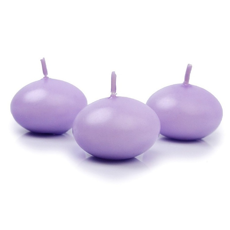 50 floating candles Siena lavender 4cm