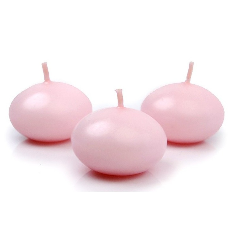 50 floating candles Siena light pink 4cm