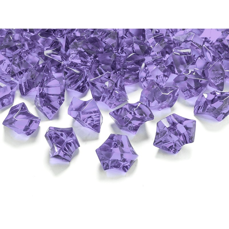 50 purple scattered crystals