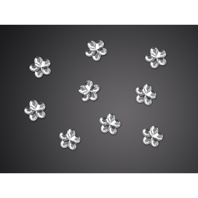 50 sprinkle flowers made of rhinestones 1cm