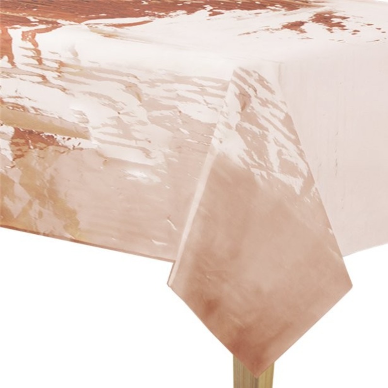 Foil tablecloth red gold 1.4 x 2.7m