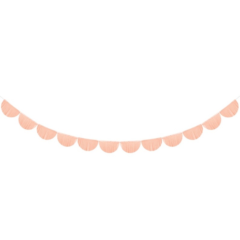 Fringe garland Alessia peach 3m x 20cm