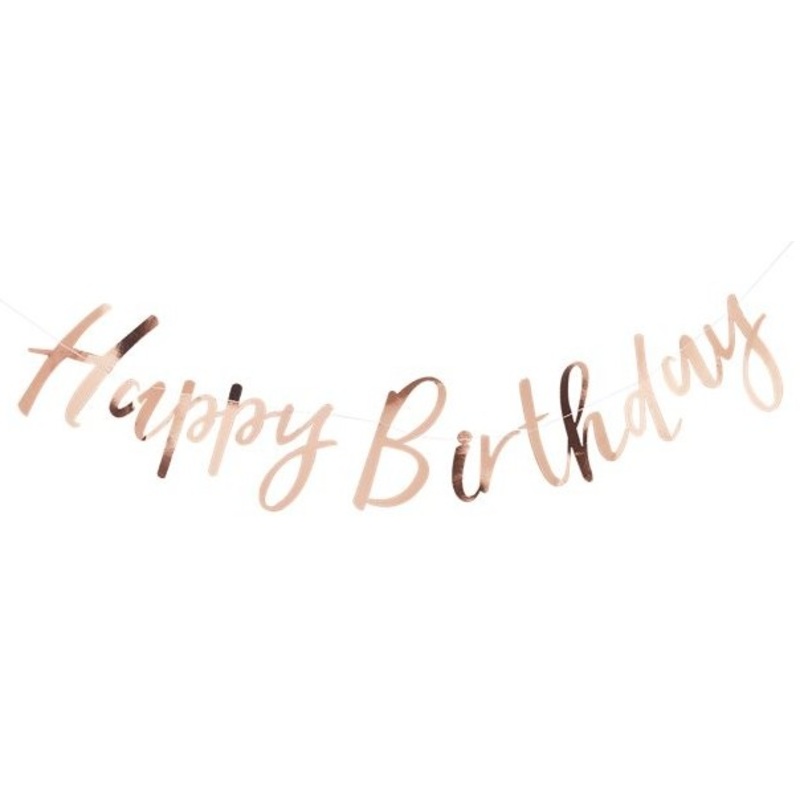 Happy Birthday garland rose gold 1.8m