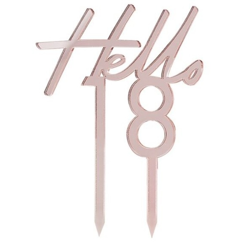 Hello Eighteen cake decoration